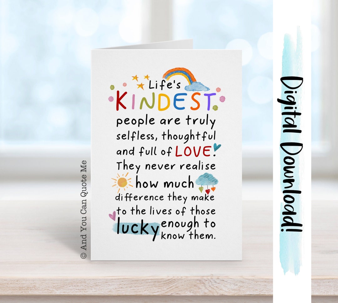 Friendship Printable Thank You Card Instant Download - Etsy