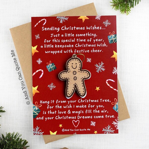 Abrazo de bolsillo navideño, Hombre de jengibre, Regalo de Navidad para maestros, Regalo para maestros, Decoraciones navideñas, Relleno de calcetines, Amigo secreto