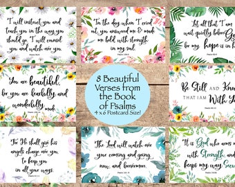 Bible Verse Cards Psalms Quotes Instant Downloads | Etsy