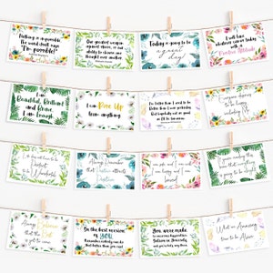 32 cartes d'affirmations imprimables, cartes de positivité, affirmations positives, citations inspirantes, cadeau pour un ami, cadeau pour l'estime de soi, mini-cartes