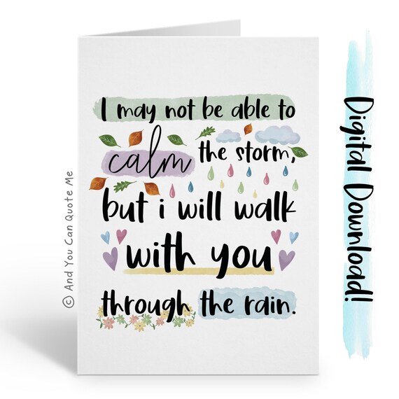 Thinking of You, Printable Card, Digital Card, Sending Love, Pet Loss Card, Sympathy Card, Friendship Card, Anxiety Printable, Card Download