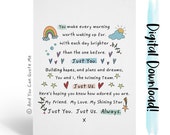 Printable Valentines, Downloadable Card, Anniversary Printable, Digital Card Wife, Husband Card, Love You Printable, Fiance Downloadable