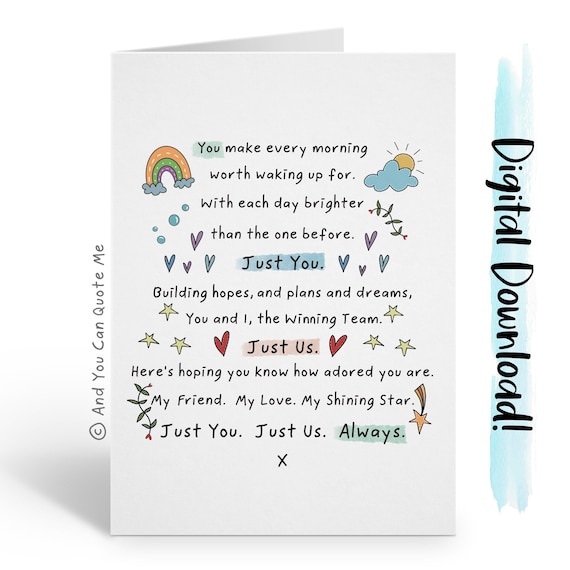 Printable Valentines, Downloadable Card, Anniversary Printable, Digital Card Wife, Husband Card, Love You Printable, Fiance Downloadable