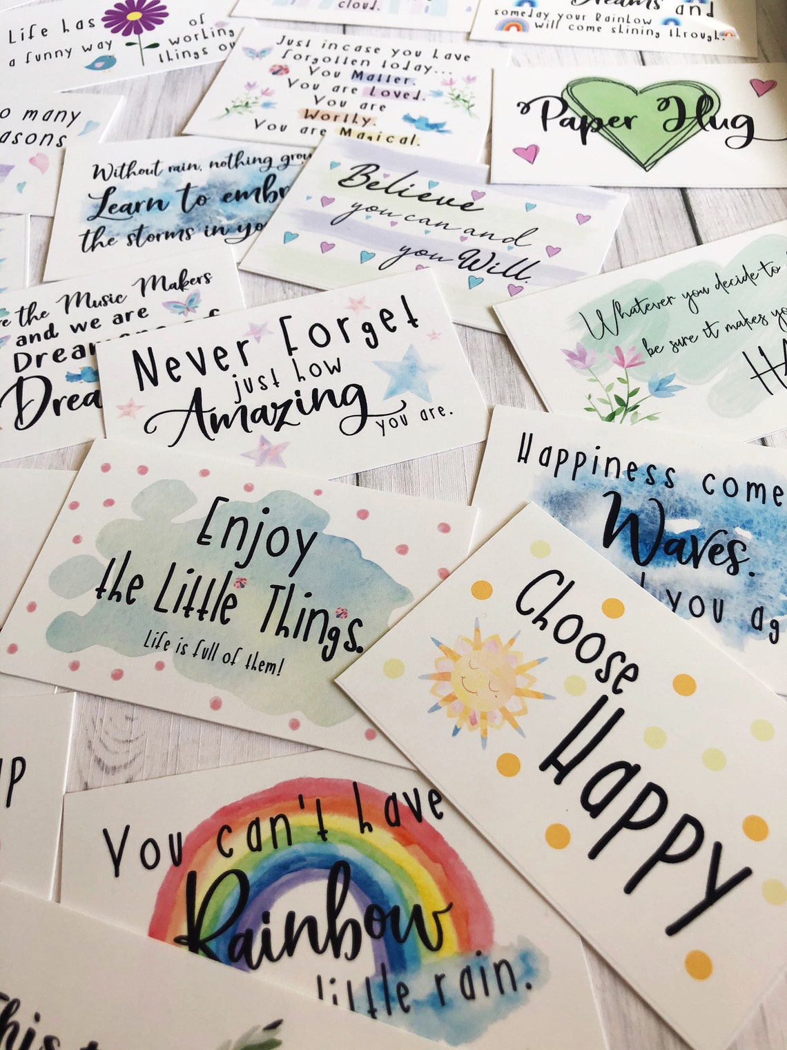 Printable Positivity Cards Inspiring Quotes Encouragement | Etsy