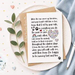 Pet Loss Card, Sympathy Card, Dog Loss, Thinking of You, Pet Memorial, Dog Memorial, With Sympathy, Paw Print Card, And You Can Quote Me image 9