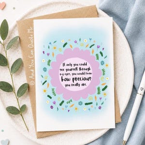 Encouragement Card, Positivity Card, Friendship Card, Self Confidence Card, Daughter Card, Believe in Yourself, Self Esteem Card, I Love You image 1