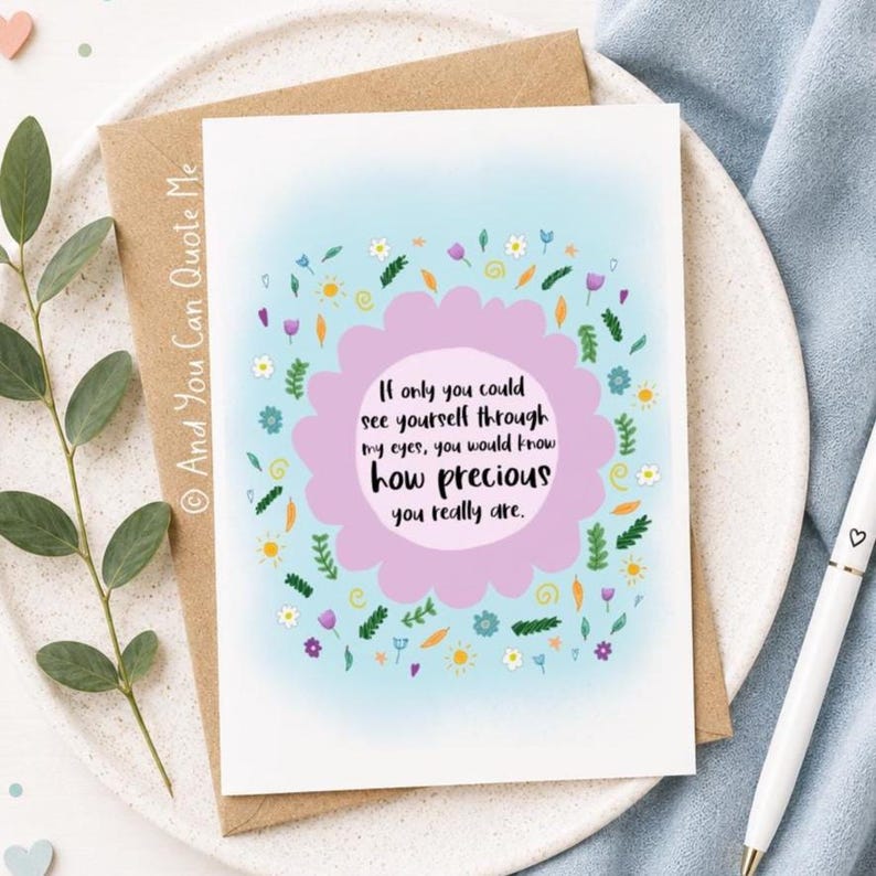 Encouragement Card, Positivity Card, Friendship Card, Self Confidence Card, Daughter Card, Believe in Yourself, Self Esteem Card, I Love You image 1