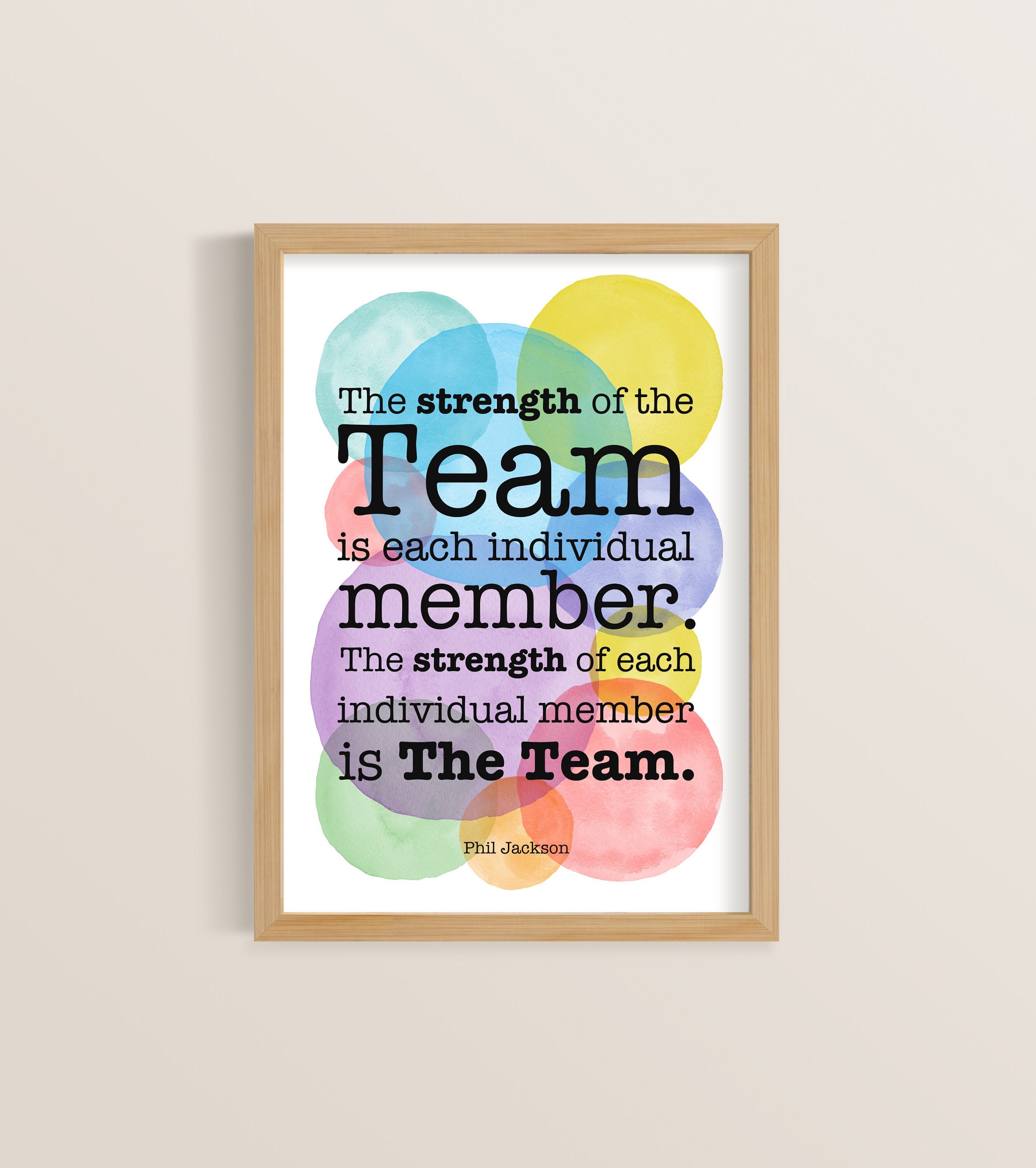 Motivational Quotes For Staff Teamwork Print Inspiring Quotes Staff Room Print Office | Etsy India
