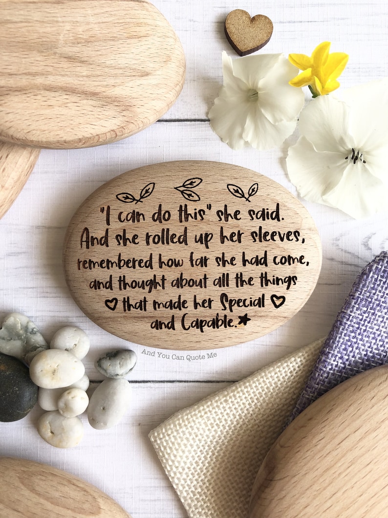 I Can Pebble, Positivity Gift, Believe in Yourself, Encouragement Quote, Gift for Daughter, Keep Going Reminder, Self Confidence Gift, image 3