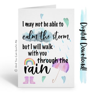 Freundschaftskarte, Denken an Sie Karte, Instant Download Karte, Karte für Freund, Für Sie da, Angst Karte, Etsy Karte, Beste Freundin Karte,