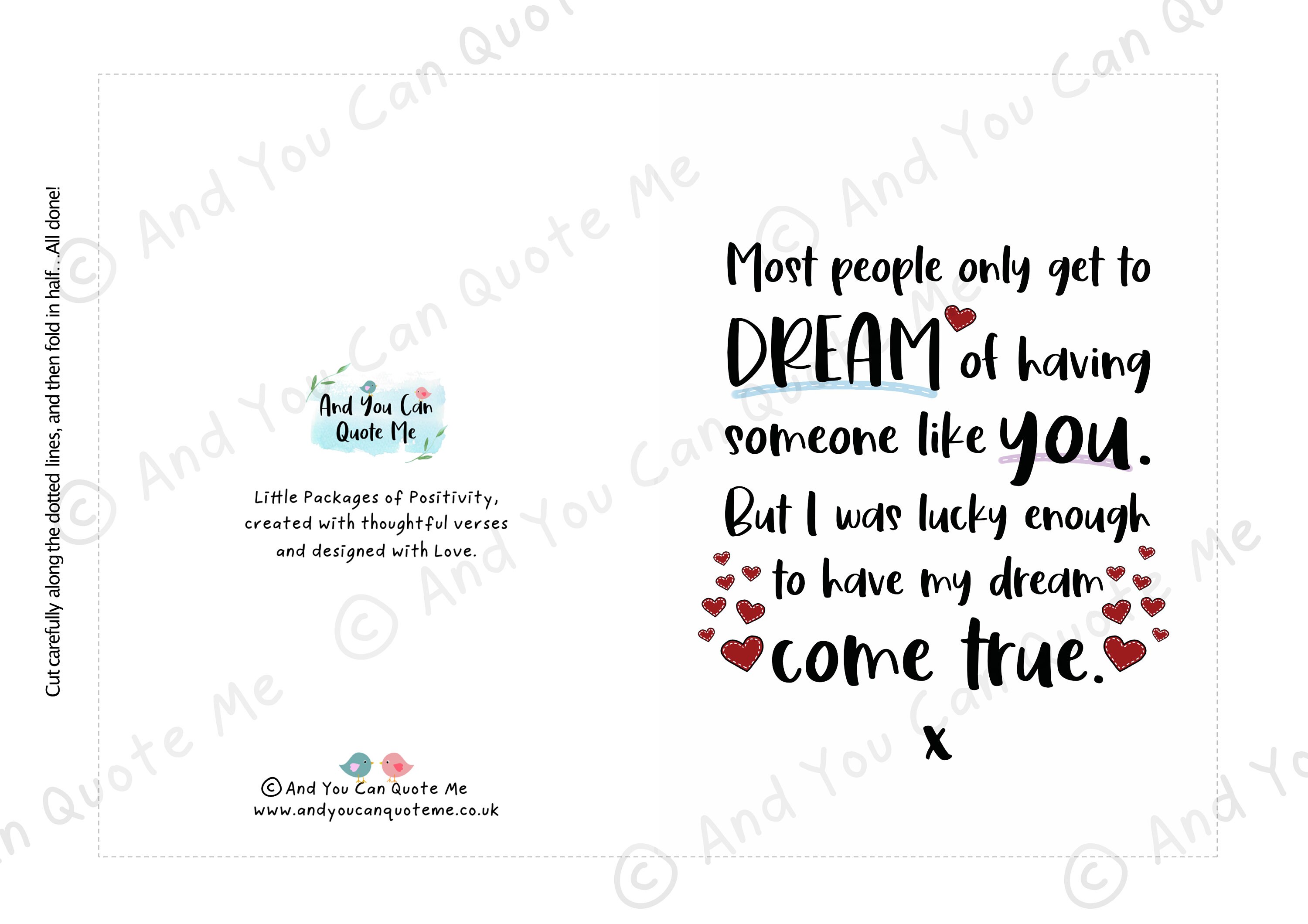 Printable Valentines Card, Anniversary Download, Love You Card ...