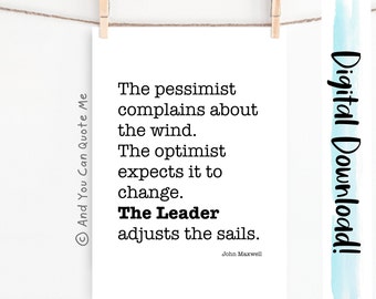 Leadership Print, Digital Download, Gift for Boss, Manager Gift, Office Print, Office Artwork, Inspiring Quotes, Positive Quotes