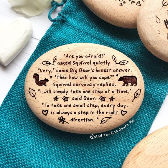 Be Brave Pebble, One Step at a Time, Keep Going, Encouragement Gift, Fighting Cancer, Perseverance Gift, Positivity, And You Can Quote Me
