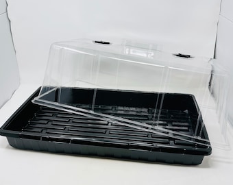 Zwaar uitgevoerde zaaitrays met koepelset - set van 5