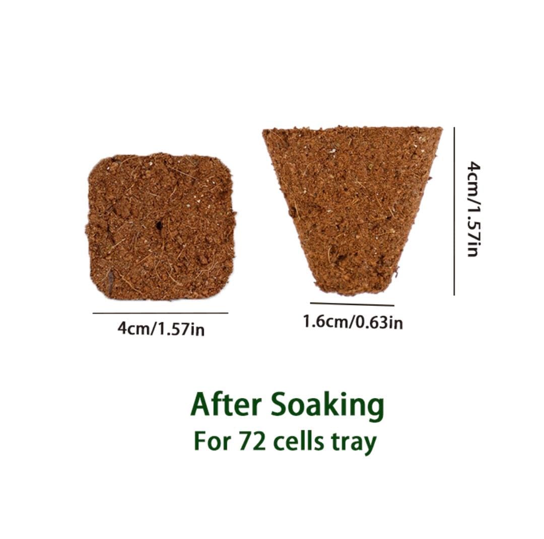 72 Coco Coir Plugs: Root Power Seed Starter Cubes - Etsy