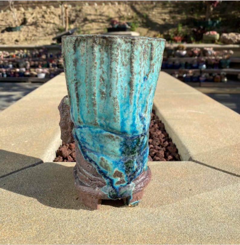 Succulent Ceramic Pots Planter Handmade - Etsy - Textured Ceramic Planters For Succulent Planters