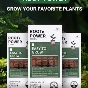 50/72/105/128/200 Coco Coir Plugs: Root Power Seed Starter Cubes