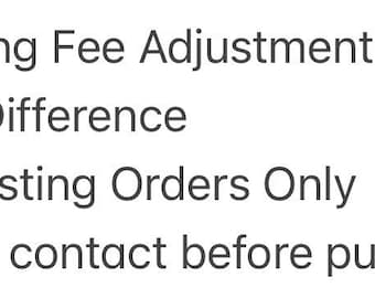 Costo de envío adicional / Ajuste de precio
