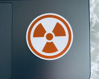 Burnt Orange Radiology Symbol Sticker, Radiology Sticker, Radiology Gift, Rad Tech Sticker, Radiology, Radiology Technician, Radiologist