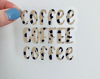 Speckled Coffee Vinyl Sticker: Coffee Addict Laptop Decal