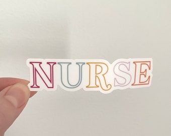 Nursing Sticker, Nursing Student Sticker, Anatomy Decal Sticker, Nurse Gift,Medicine,Healthcare,RN Sticker,Coffee, Scrubs, Messy Bun Sticker