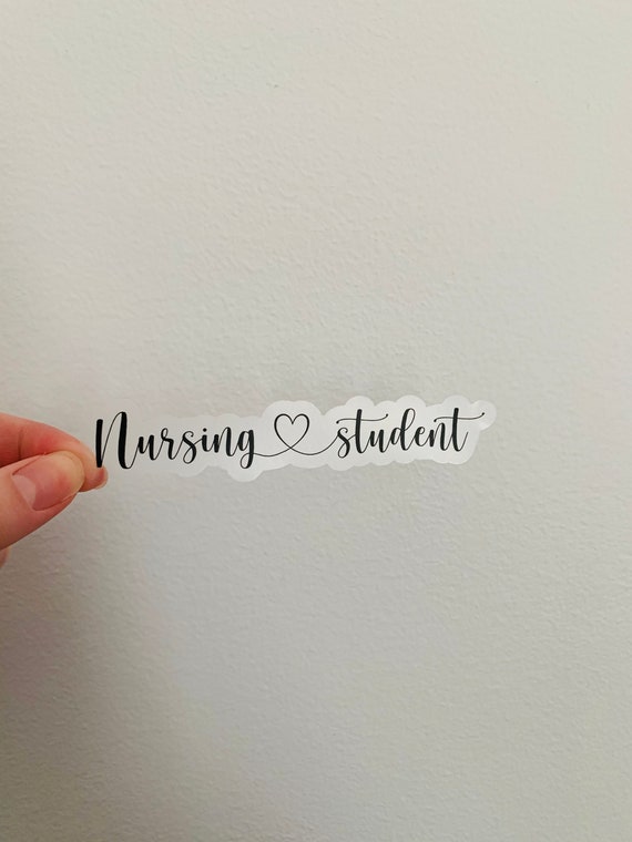 Clear Cursive Nursing Student Sticker, Nursing Sticker, Medical Sticker, Healthcare, Nurse Sticker, Nursing Gifts, Future Nurse Sticker