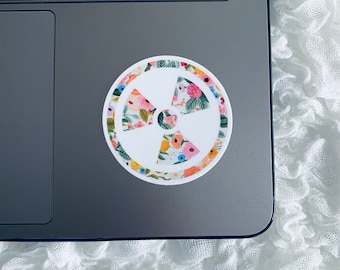 Floral Radiology Symbol Sticker: Rad Tech Gift