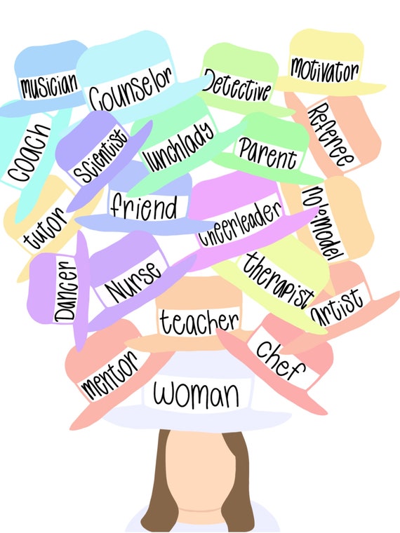Woman the Wearer of Many Hats Etsy