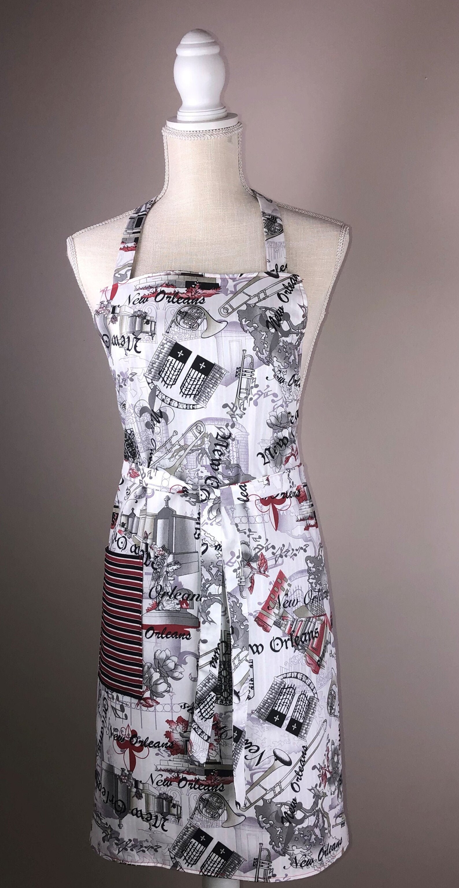 Delantal de mujer reversible / delantal para la cocina / | Etsy