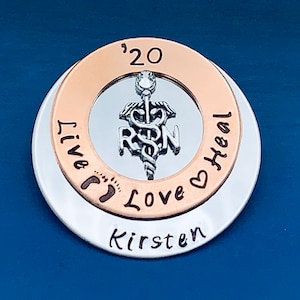 Personalized Pin for RN / Rn Gift /bsn /Nurses / Nursing Student Gift /  Nursing Pinning Ceremony / RN pin / Nurse Gift / Nursing Graduate
