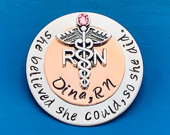 Personalized Pin for RN / Rn Gift /bsn /Nurses / Nursing Student Gift /  Nursing Pinning Ceremony / RN pin / Nurse Gift / Nursing Graduate