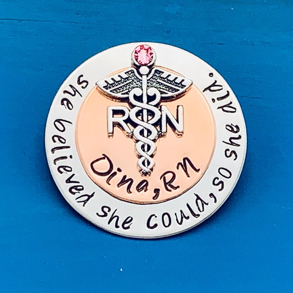 Personalized Pin for RN / Rn Gift /bsn /Nurses / Nursing Student Gift /  Nursing Pinning Ceremony / RN pin / Nurse Gift / Nursing Graduate