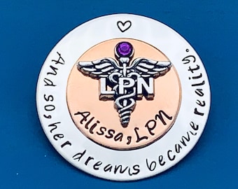 Personalized Pin for LPN / LPN Gift /bsn /Nurses / Nursing Student Gift /  Nursing Pinning Ceremony / RN pin / Nurse Gift / Nursing Graduate