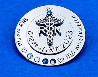 Personalisierte Pin für RN/LPN Geschenk /Krankenschwester Pin / Nursing Student Gift / Nursing Pinning Ceremony / RN Pin / Nurse Pin /Abschlussgeschenk /Ashi