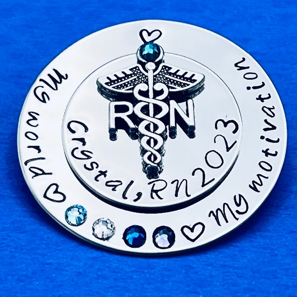 Personalized Pin for RN/LPN Gift /nurse pin/ Nursing Student Gift /  Nursing Pinning Ceremony / RN pin / Nurse Pin /graduation gift /Ashi