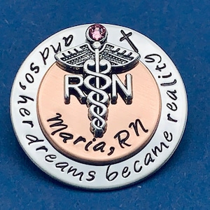 Personalized Pin for RN / Rn Gift /bsn /Nurses / Nursing Student Gift /  Nursing Pinning Ceremony / RN pin / Nurse Gift / Nursing Graduate