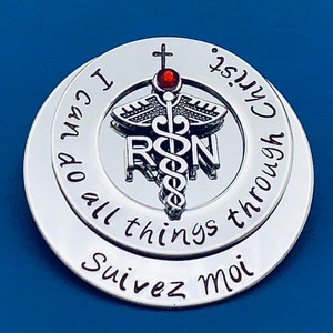 I can do all things through Christ pin / Rn Gift / RN Pin / Nursing Student Gift /  Nursing Pinning Ceremony / Nurse Gift / best selling pin