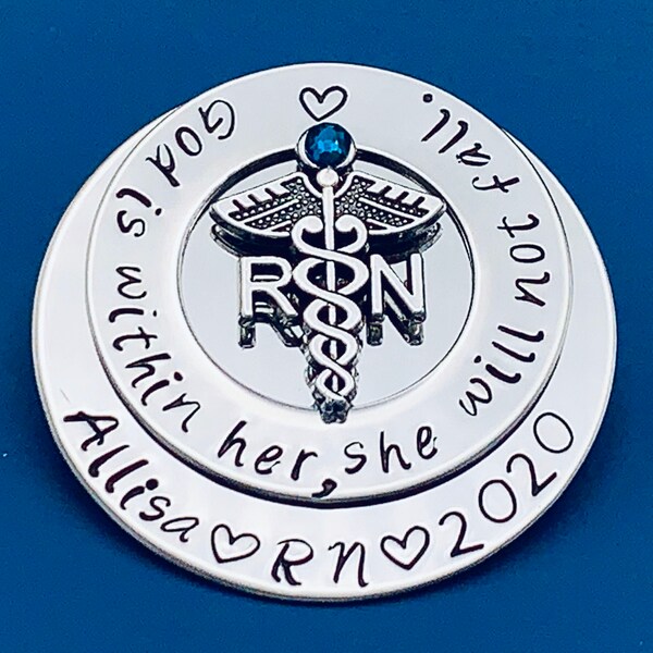Personalized Pin for RN / Rn Gift /bsn /Nurses / Nursing Student Gift /  Nursing Pinning Ceremony / RN pin / Nurse Gift / Nursing Graduate