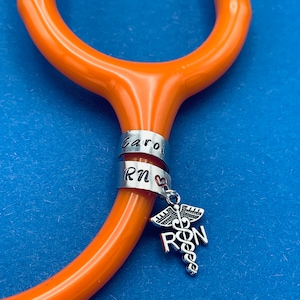 Stethoscope ID Tag / Littmann ID Tag / Stethoscope Charm / gift for nurse / gift for Doctors / Graduation Gift / Custom RN Tag / rn gift