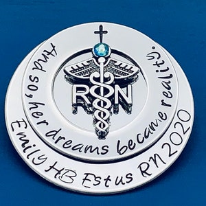 God is with her she will not fall pin / Rn Gift / RN Pin / Nursing Student Gift /  Nursing Pinning Ceremony / Nurse Gift / And so her dreams