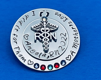 Personalized Pin for RN/LPN Gift /nurse pin/ Nursing Student Gift /  Nursing Pinning Ceremony / RN pin / Nurse Pin /graduation gift