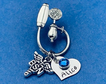 Personalized Nursing Pin / Stethoscope Heart Pin / Nursing Student /  Nursing Pinning Ceremony / Gift for Doctor/Nurses / Nursing Graduate