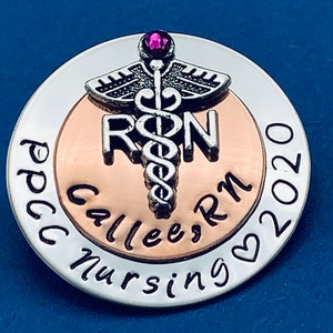 Personalized Pin for RN / Rn Gift /bsn /Nurses / Nursing Student Gift /  Nursing Pinning Ceremony / RN pin / Nurse Gift / Nursing Graduate