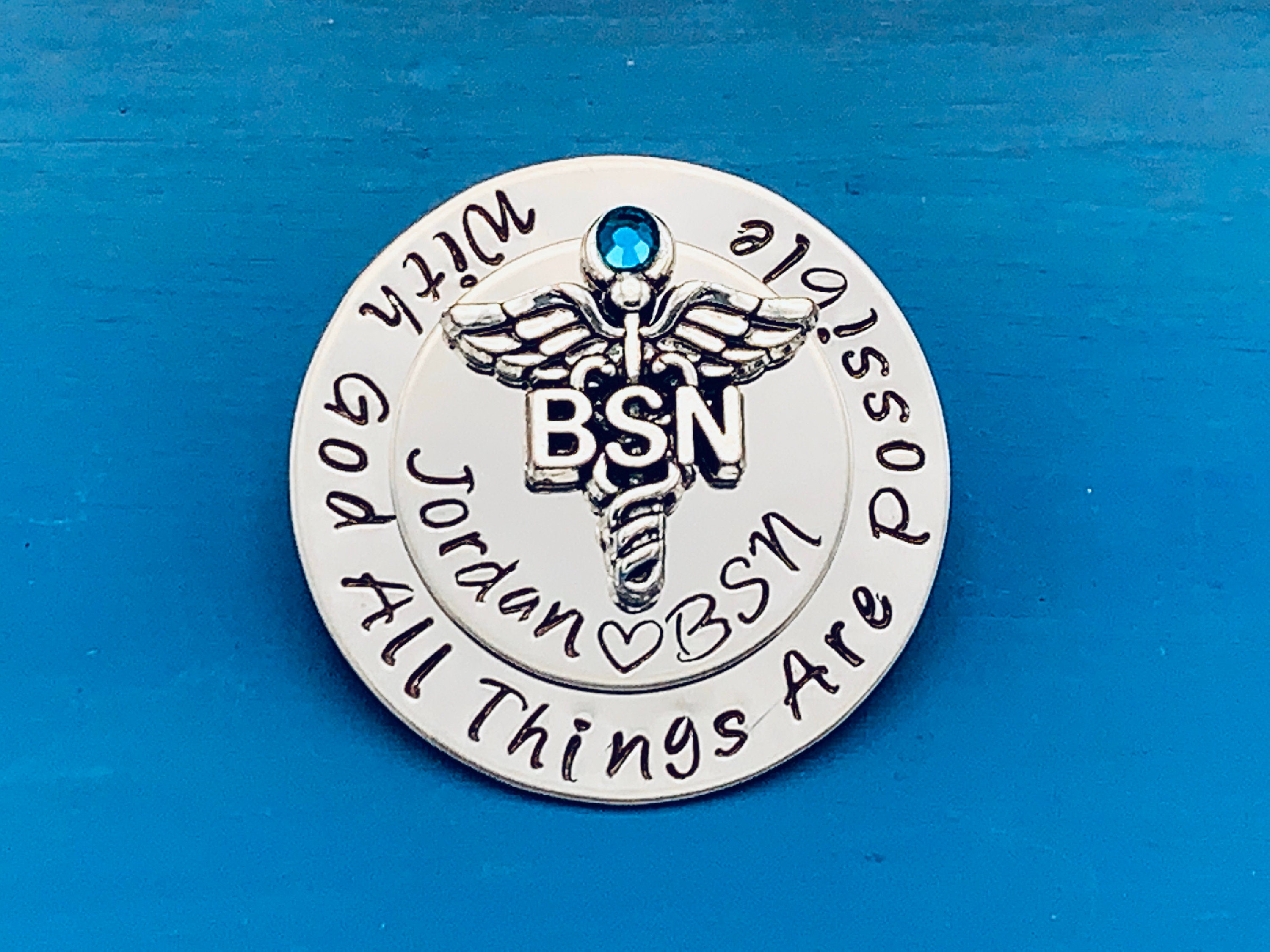 Personalized Pin for BSN / Rn Gift /bsn /nurses / Nursing Student Gift ...