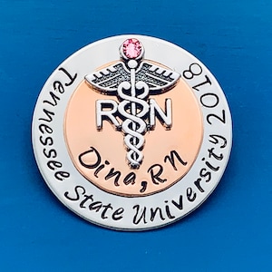 Personalized Pin for RN / Rn Gift /bsn /Nurses / Nursing Student Gift /  Nursing Pinning Ceremony / RN pin / Nurse Gift / Nursing Graduate