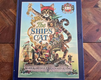 Vintage barnbok - Skeppets katt - Alan Aldridge - Richard Adams - 1977 inbunden utgåva