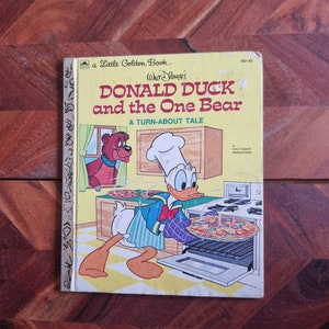 Vintage Children&#39;s Book - Little Golden Book - Donald Duck and the One Bear - 1978 Edition