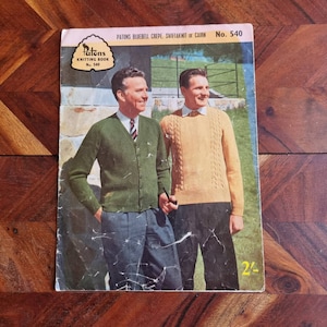 Vintage Patons Knitting Book No. 540  - Knitting for Men