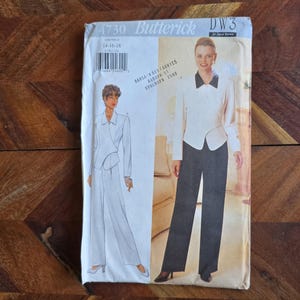 Vintage BUTTERICK Pattern B6244 Womens Jacket Top Pants Sizes 14-16-18