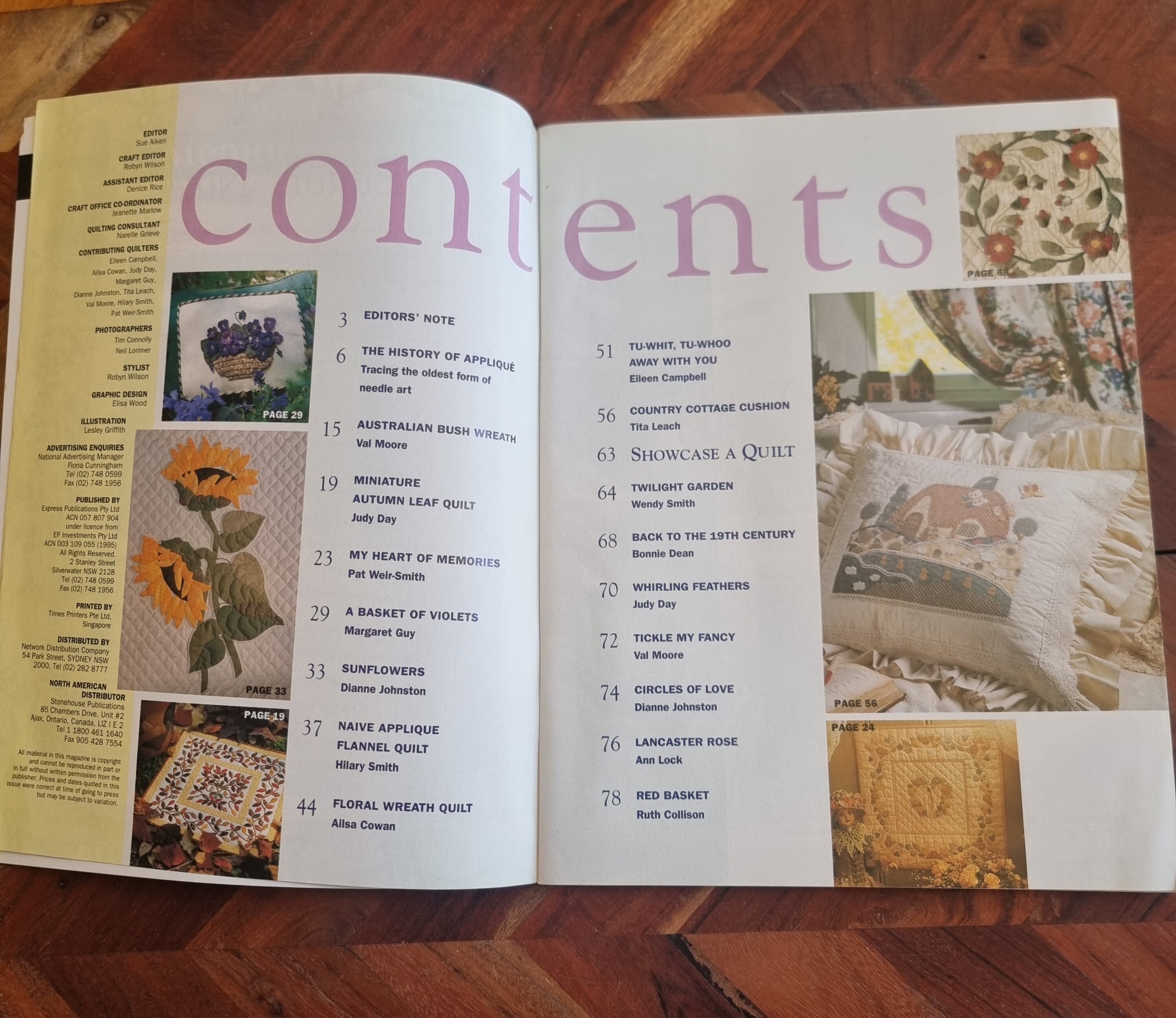 Australian Patchwork and Quilting Magazine Applique Special - Etsy